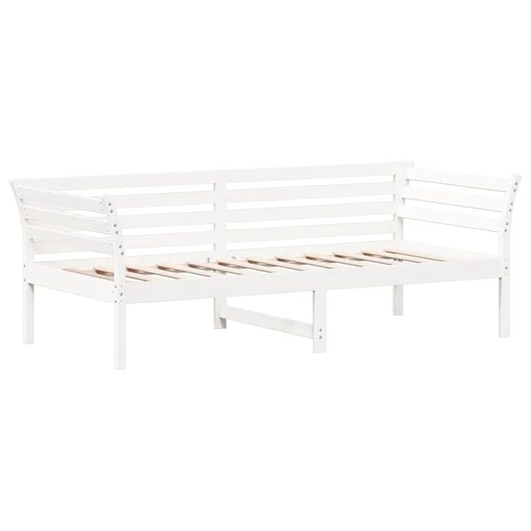 vidaXL Day Bed without Mattress White 90x200 cm Solid Wood Pine