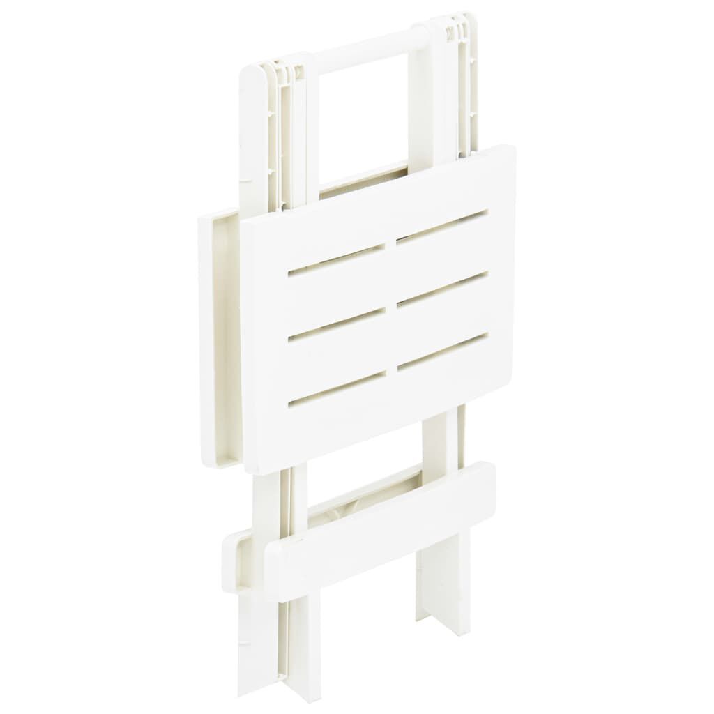 vidaXL Folding Garden Table White 45x43x50 cm Plastic