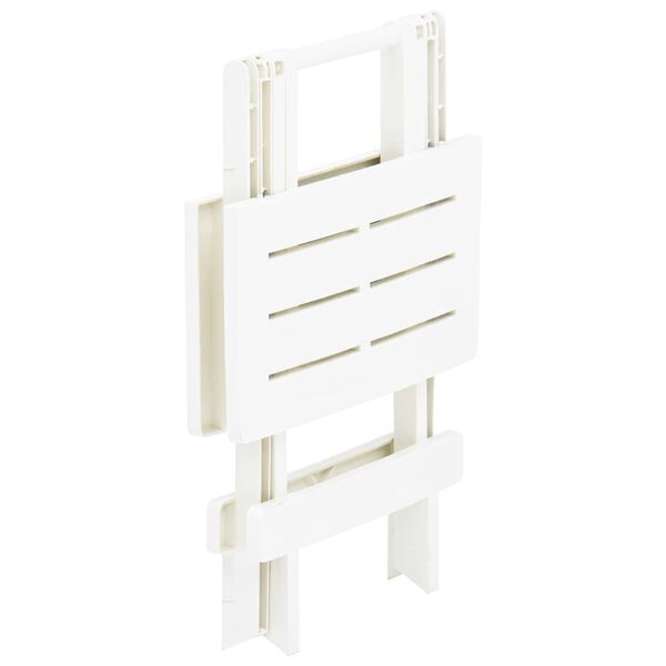 vidaXL Folding Garden Table White 45x43x50 cm Plastic