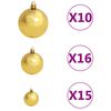 vidaXL Artificial Pre-lit Christmas Tree with Ball Set Pink 210 cm PVC