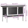 vidaXL Outdoor Rabbit Hutch 1 Layer Grey Wood