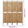 vidaXL 4-Panel Room Divider Bamboo 160x180 cm