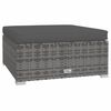 vidaXL 4 Piece Garden Lounge Set with Cushions Grey Poly Rattan