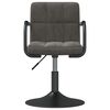 vidaXL Swivel Dining Chairs 2 pcs Dark Grey Velvet