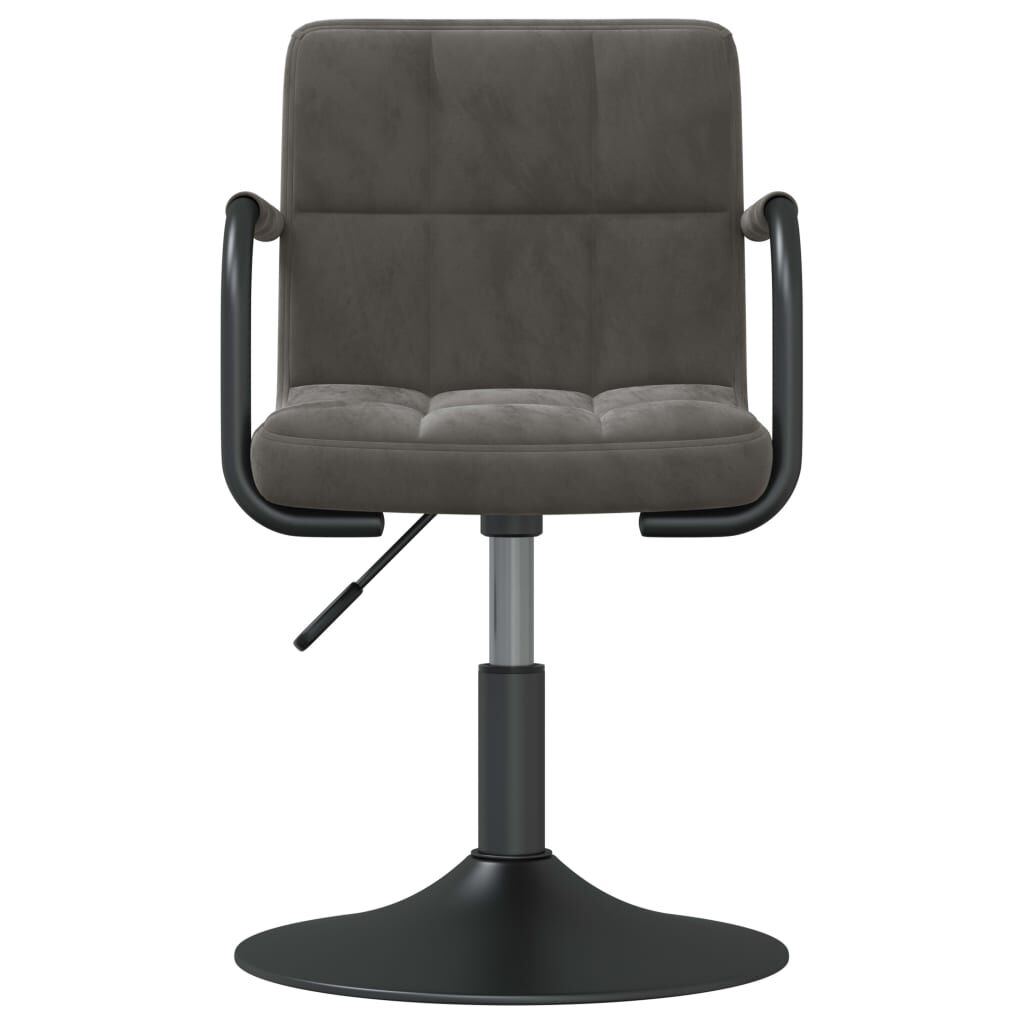 vidaXL Swivel Dining Chairs 2 pcs Dark Grey Velvet