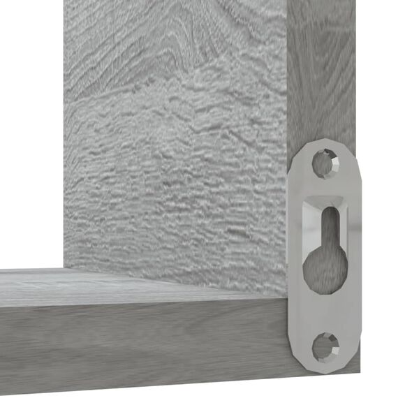 vidaXL Wall Corner Shelf Grey Sonoma 40x40x50 cm Engineered Wood