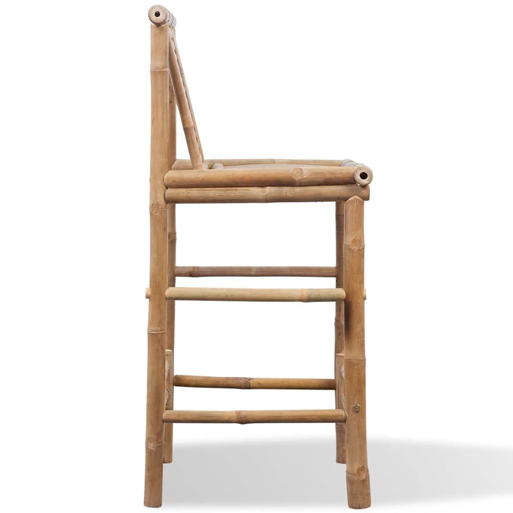 vidaXL Bar Stools 2 pcs Bamboo