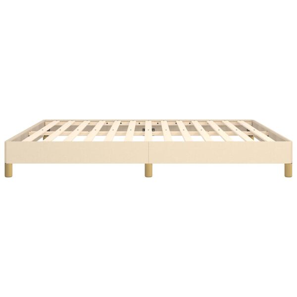vidaXL Bed Frame without Mattress Cream 180x200 cm Super King Fabric