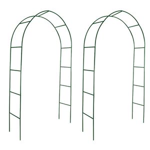 vidaXL Garden Arch | Dark Green | Iron | 2 pieces | Durable | Garden Arch