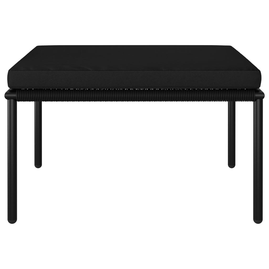 vidaXL 8 Piece Garden Lounge Set with Cushions Black PVC