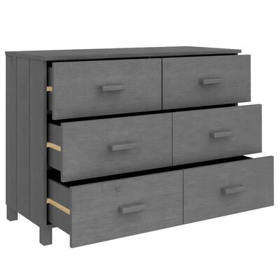 vidaXL Sideboard HAMAR Dark Grey 113x40x80 cm Solid Wood Pine, dark grey vidaXL Sideboard HAMAR Dark Grey 113x40x80 cm Solid Wood Pine