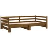 vidaXL Pull-out Day Bed without Mattress Honey Brown 2x(90x200)cm