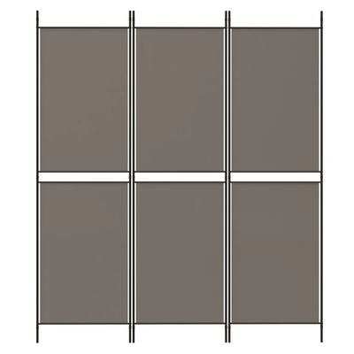 vidaXL 3-Panel Room Divider Anthracite 150x220 cm Fabric