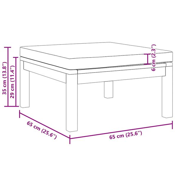 vidaXL 3 Piece Garden Lounge Set with Dark Grey Cushions Acacia Wood