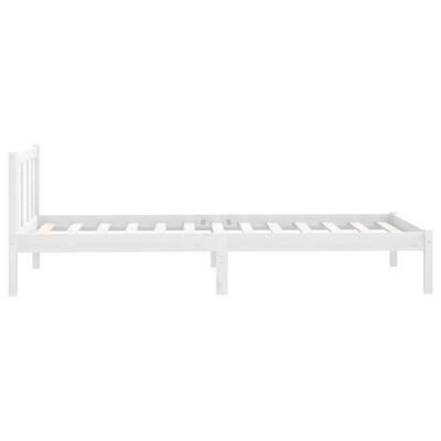 vidaXL Bed Frame without Mattress White Solid Wood 90x200 cm, white vidaXL Bed Frame without Mattress White Solid Wood 90x200 cm