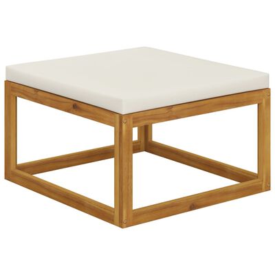 vidaXL 9 Piece Garden Lounge Set with Cushion Cream Solid Acacia Wood, cream vidaXL 9 Piece Garden Lounge Set with Cushion Cream Solid Acacia Wood