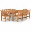 vidaXL 9 Piece Garden Dining Set 200x100 cm Solid Teak Wood