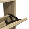 vidaXL Shoe Cabinet 5-Layer Mirror Oak 63x17x169.5 cm