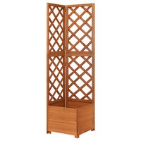 vidaXL Corner Trellis Planter 40x40x150 cm Solid Fir Wood, brown vidaXL Corner Trellis Planter 40x40x150 cm Solid Fir Wood