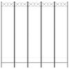 vidaXL 5-Panel Room Divider White 200x200 cm Fabric