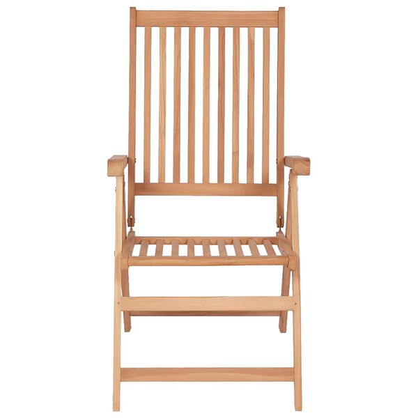 vidaXL Reclining Garden Chairs 2 pcs Solid Teak Wood