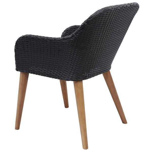 vidaXL 5 Piece Garden Dining Set Black