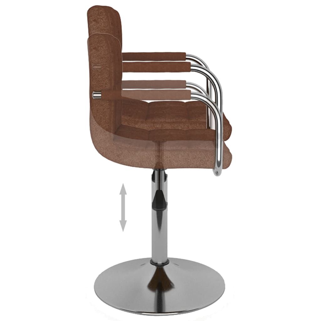 vidaXL Bar Stool Brown Fabric
