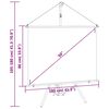 vidaXL Projection Screen with Tripod 50" 4:3