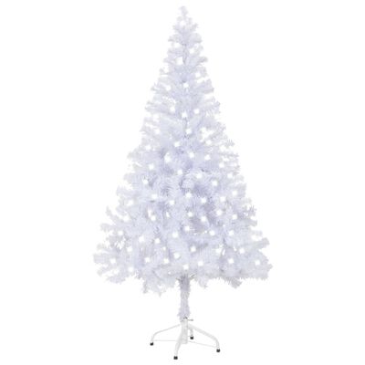 vidaXL Artificial Pre-lit Christmas Tree with Stand 120 cm 230 Branches, white vidaXL Artificial Pre-lit Christmas Tree with Stand 120 cm 230 Branches