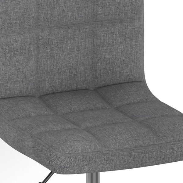 vidaXL Swivel Dining Chairs 2 pcs Light Grey Fabric