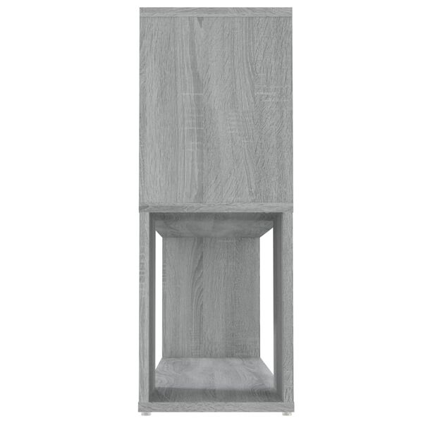 vidaXL Book Cabinet Grey Sonoma 100x24x63 cm Engineered Wood