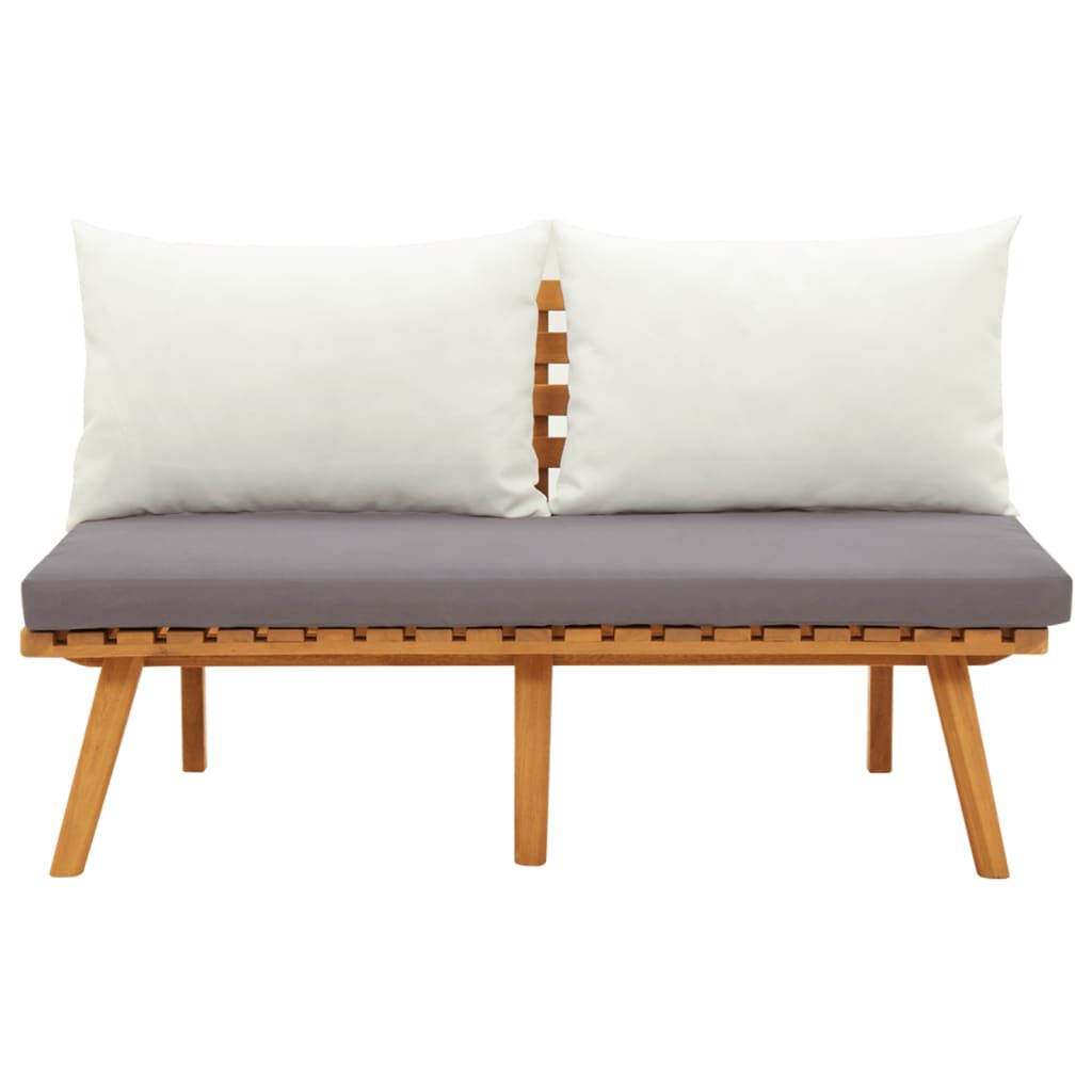 vidaXL Garden Bench with Cushions 115 cm Solid Acacia Wood