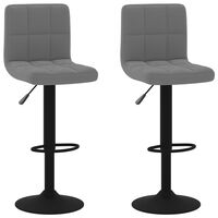 vidaXL Bar Stools 2 pcs Dark Grey Velvet, dark grey vidaXL Bar Stools 2 pcs Dark Grey Velvet