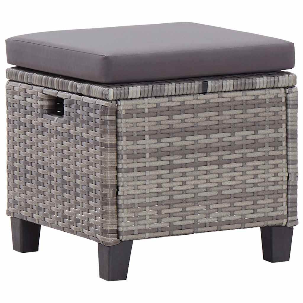 vidaXL 6 Piece Garden Sofa Set with Cushions Poly Rattan Dark Grey