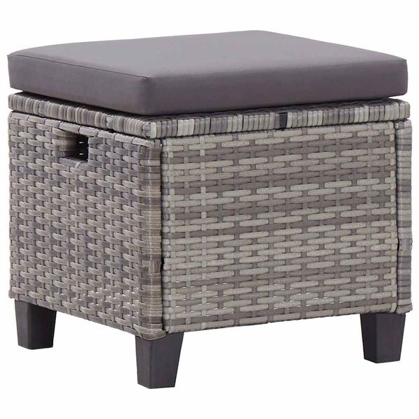 vidaXL 6 Piece Garden Sofa Set with Cushions Poly Rattan Dark Grey