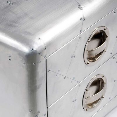 vidaXL Aviator End Table with 2 Drawers Vintage Aircraft Airman Style,  vidaXL Aviator End Table with 2 Drawers Vintage Aircraft Airman Style