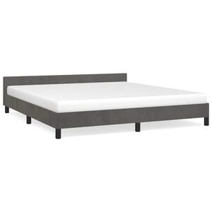 vidaXL Bed Frame without Mattress Dark Grey 180x200 cm Velvet