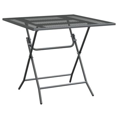 vidaXL Garden Table 80x80x72 cm Expanded Metal Mesh Anthracite,  vidaXL Garden Table 80x80x72 cm Expanded Metal Mesh Anthracite