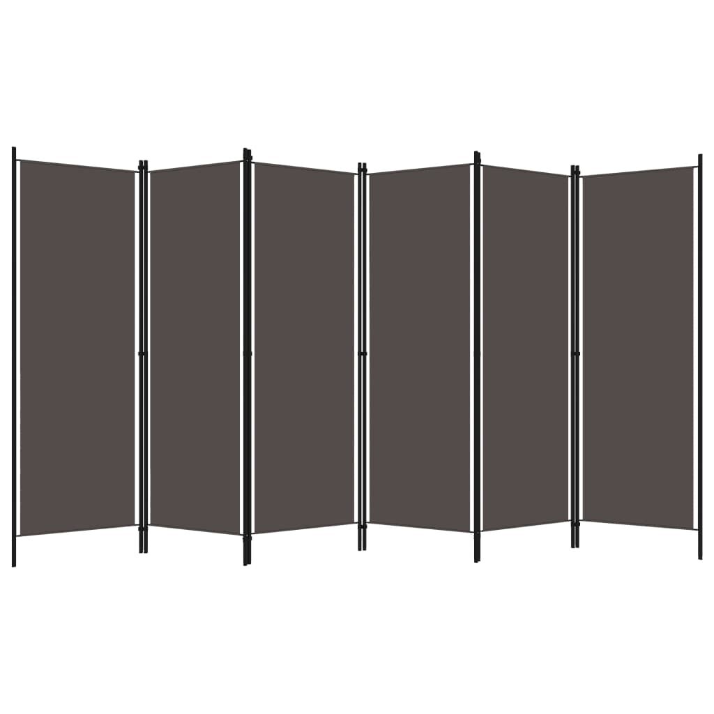 vidaXL 6-Panel Room Divider Anthracite 300x180 cm
