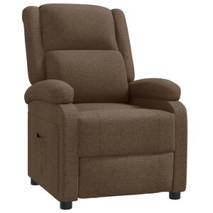 vidaXL Recliner Chair Brown Fabric