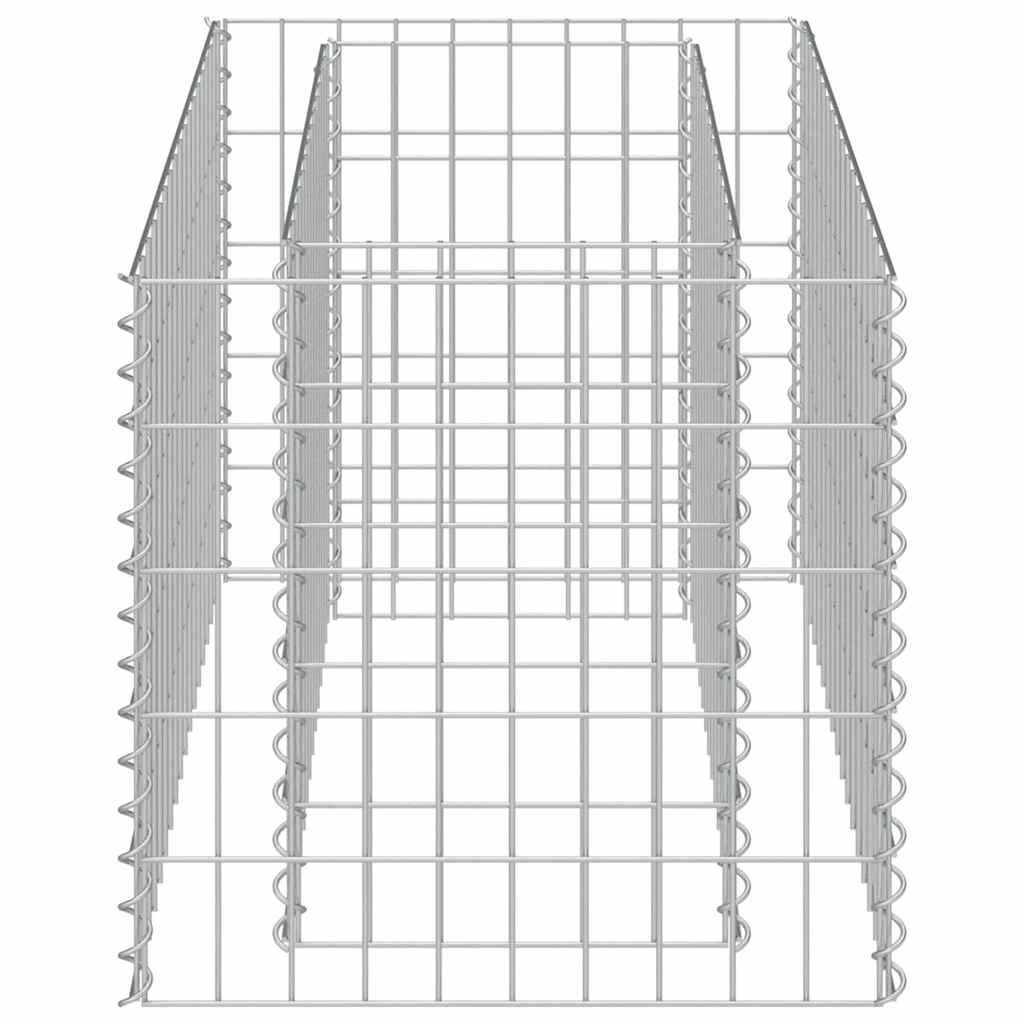 vidaXL Gabion Raised Bed Galvanised Steel 90x50x50 cm