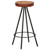 vidaXL Bar Stools 4 pcs Real Leather