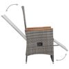 vidaXL 3 Piece Garden Lounge Set with Cushions Poly Rattan Grey