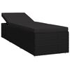 vidaXL 3 Piece Garden Sun Loungers with Tea Table Poly Rattan Black