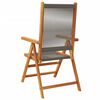 vidaXL Garden Chairs 2 pcs Grey Solid Wood Acacia and Polypropylene
