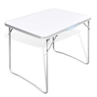 Foldable Camping Table with Metal Frame 80 x 60 cm,  Foldable Camping Table with Metal Frame 80 x 60 cm