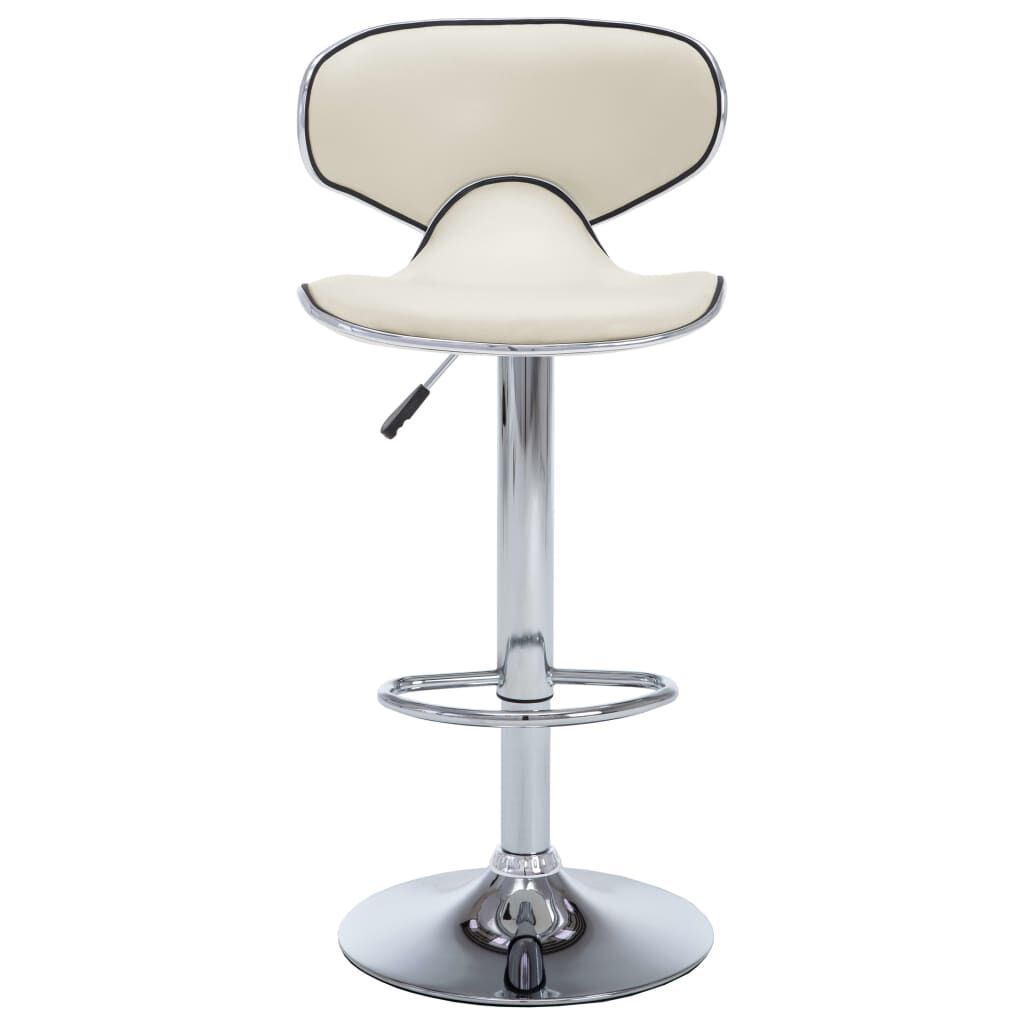 vidaXL Bar Stools 2 pcs Cream Faux Leather