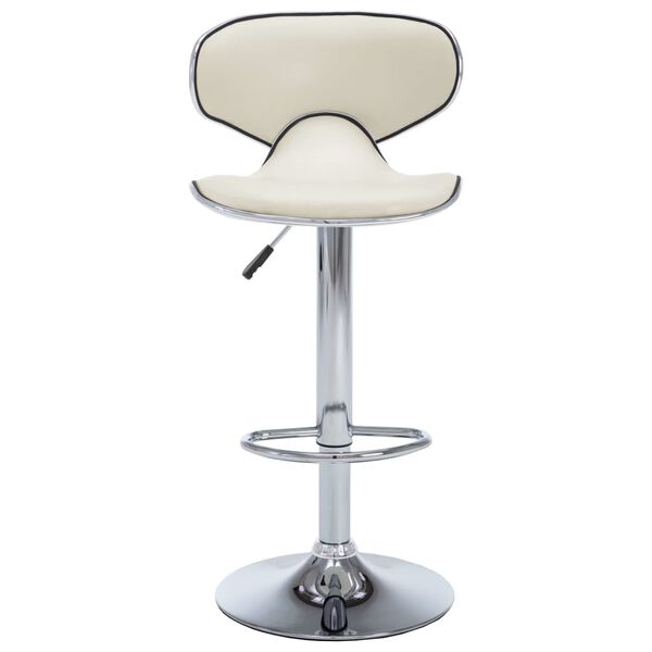 vidaXL Bar Stools 2 pcs Cream Faux Leather