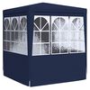 vidaXL Professional Party Tent with Side Walls 2x2 m Blue 90 g/m²