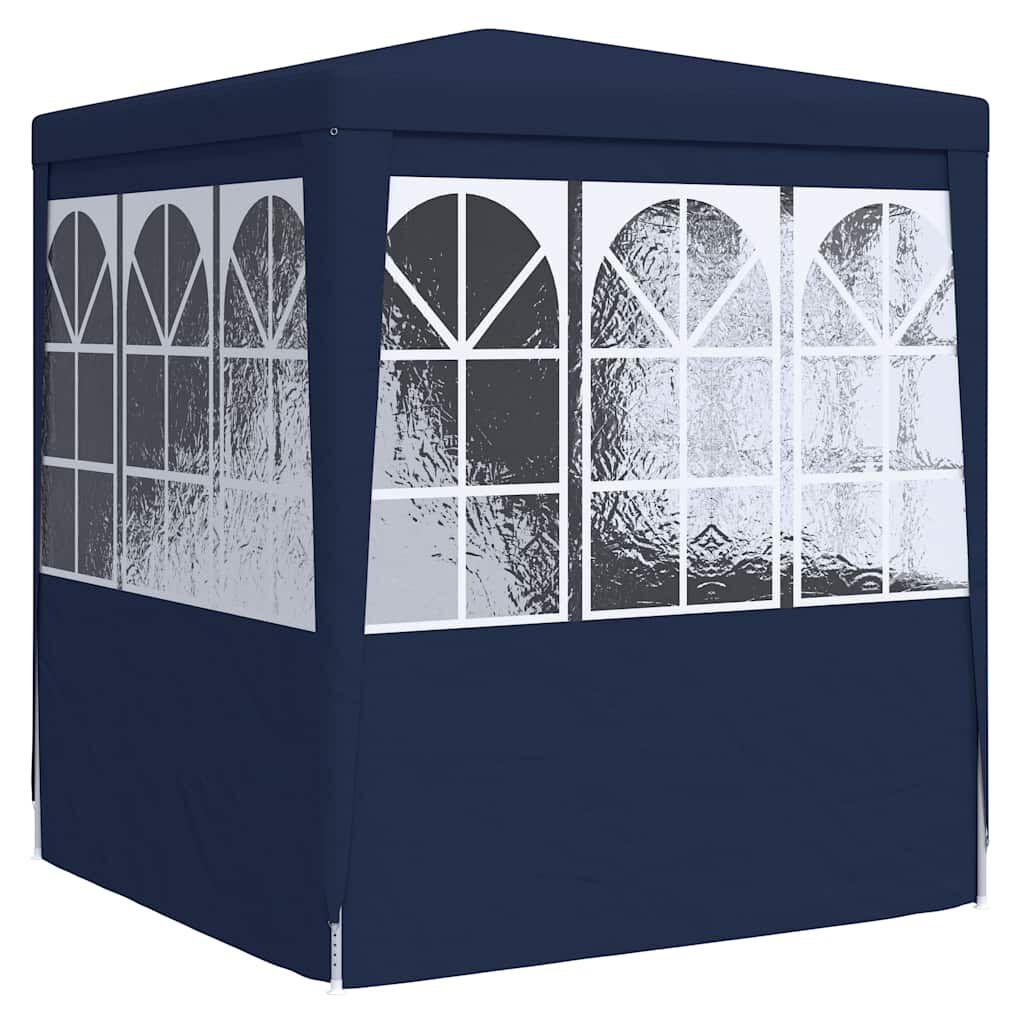 vidaXL Professional Party Tent with Side Walls 2x2 m Blue 90 g/m²